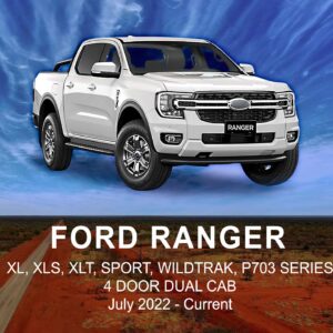 FORD Ranger CANVAS Seat Cover JUL 2022 to Current / REAR ROW