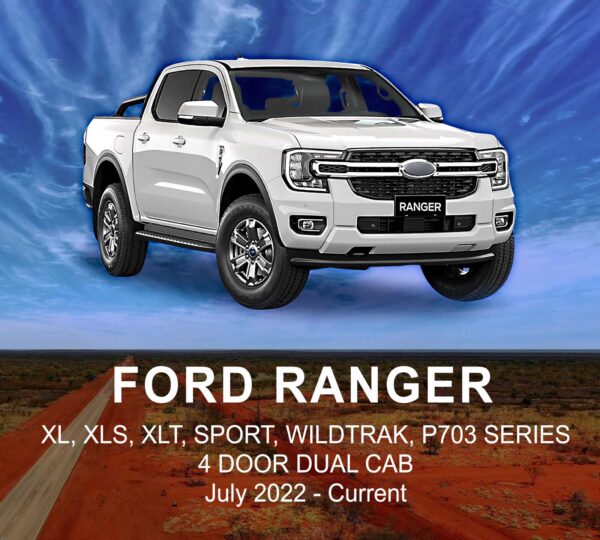 FORD Ranger CANVAS Seat Cover JUL 2022 to Current / REAR ROW