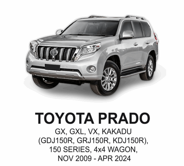 TOYOTA PRADO POLYESTER Seat Cover NOV 2009 to APR 2024 / FRONT & REAR SET