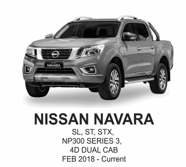 NISSAN NAVARA POLYESTER Seat Cover FEB 2018 to Current / FRONT & REAR SET