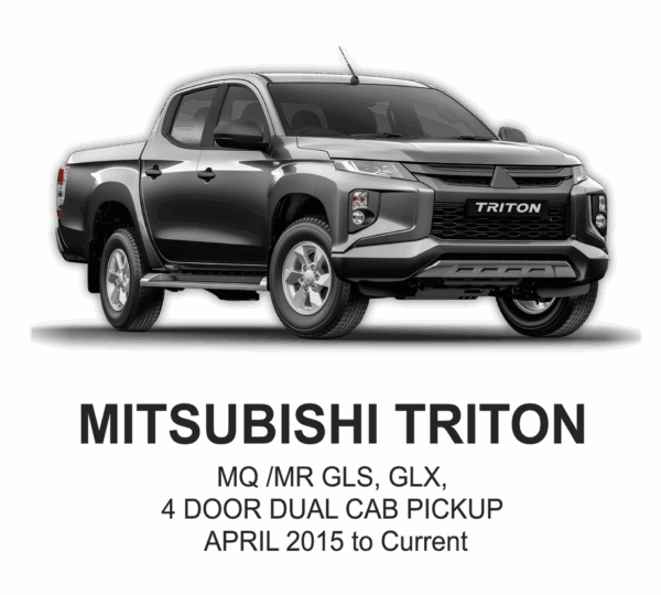 MITSUBISHI TRITON POLYESTER Seat Cover MAY 2015 to JUN 2023 / FRONT & REAR SET