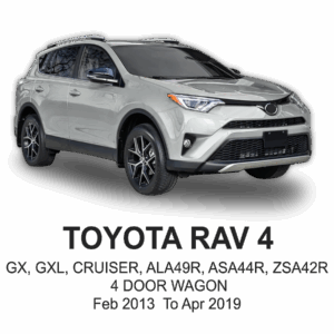 TOYOTA RAV4 POLYESTER Seat Cover FEB 2013 to APR 2019 / FRONT & REAR SET