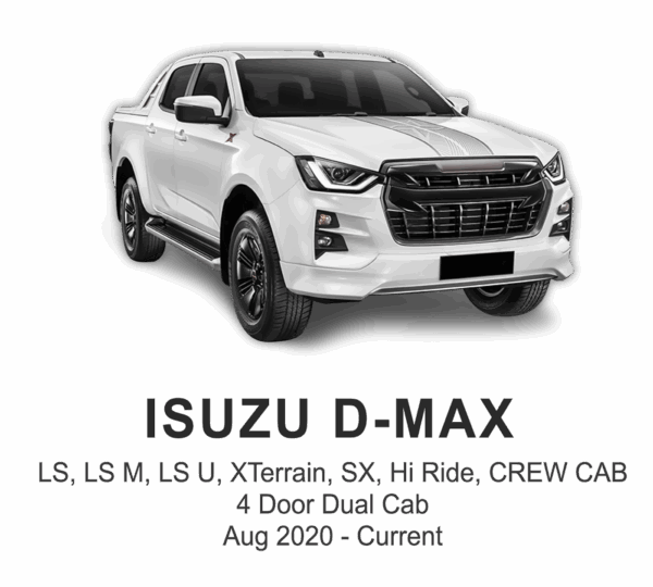 ISUZU DMAX POLYESTER Seat Cover AUG 2020 to Current / FRONT & REAR SET
