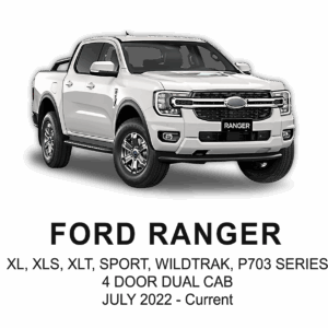 FORD Ranger POLYESTER Seat Cover JUL 2022 to Current / FRONT & REAR SET
